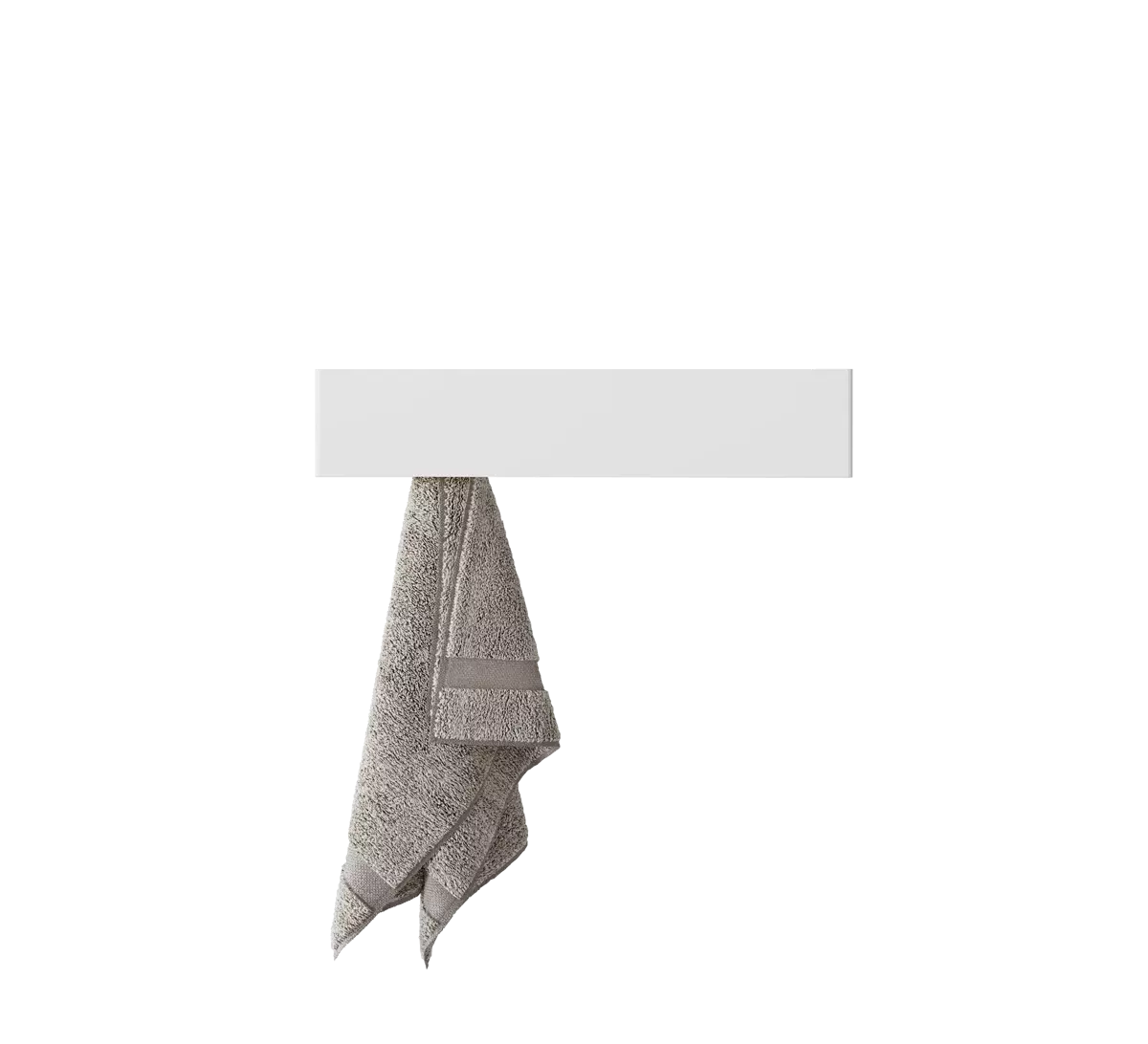 White PUGI Three-Towels Hanger