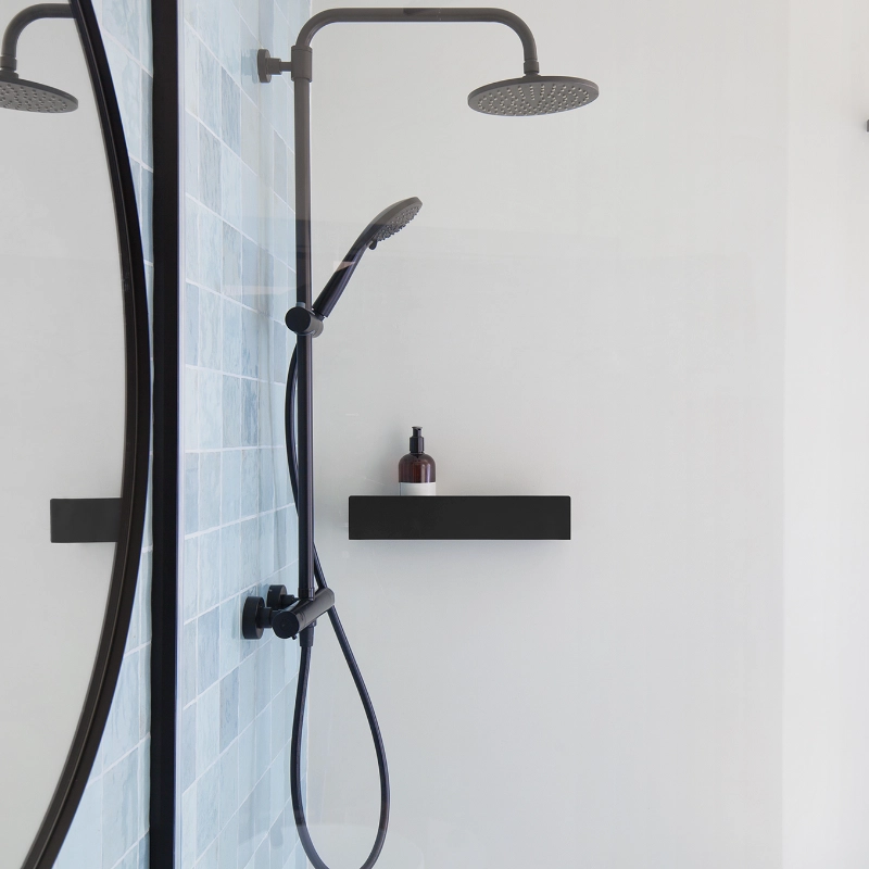 Black Shower Shelf, Farmhouse Bathroom Shelf, Floating Shelves, Minimalist,  Industrial, Shower Caddy Alternative, Matt Metal, Dabstory DOCIA -   Sweden