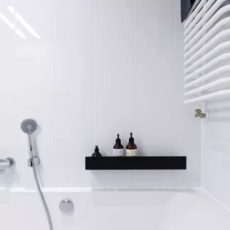 Black DOCIA Shower Shelf 