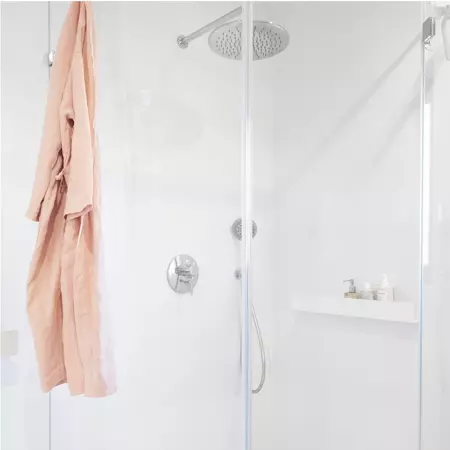 White DOCIA Shower Shelf