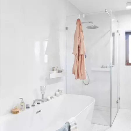 White DOCIA Shower Shelf