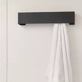 Black PUGI Three-Towels Hanger