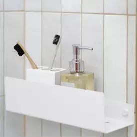 White DOCIA Shower Shelf