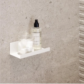 White FAVIO Self-Adhesive Shower Shelf 