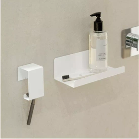 White ZAREZ Self-Adhesive Shaving Razor Holder